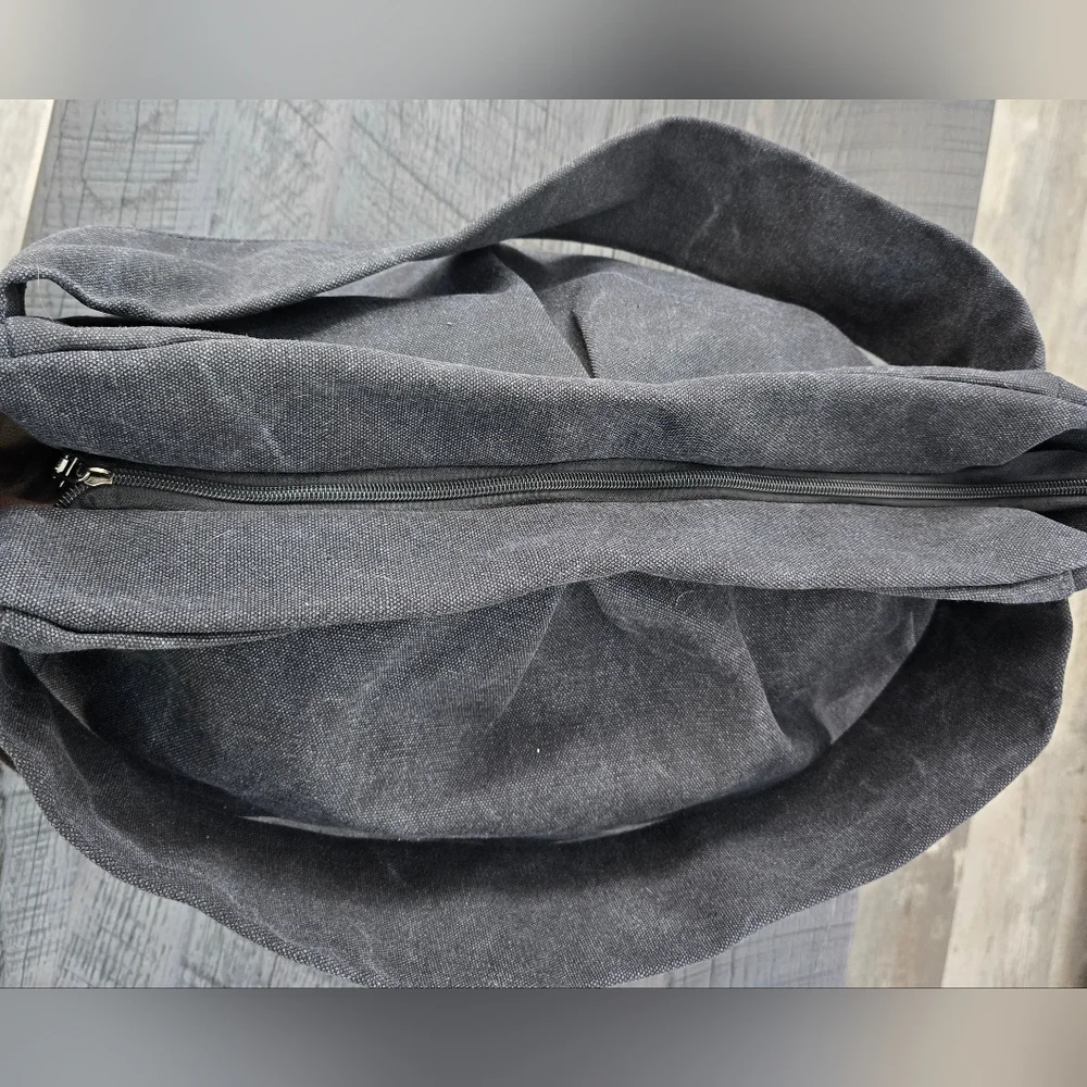 Stylish Gray and Brown Men's Crossbody Bag W Straps That Can Be Used On Carry On